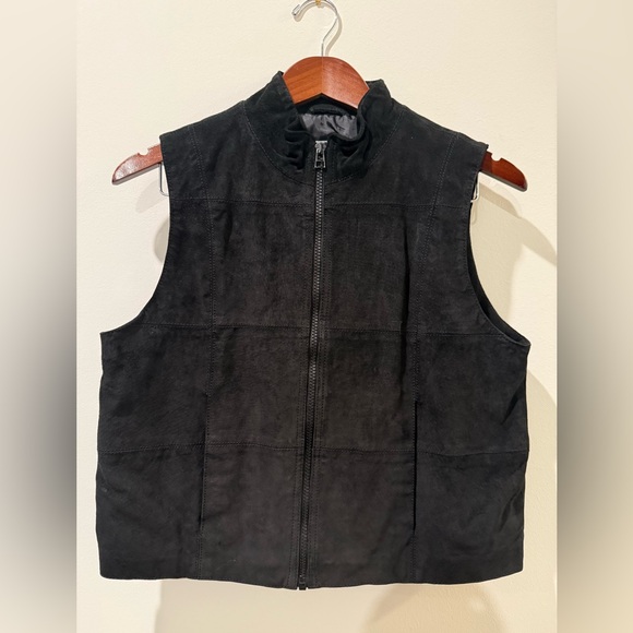 Arizona Jean Company Black Suede Vest Size L - Picture 4 of 5